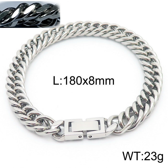 Cuban Link Titanium Steel Bracelet