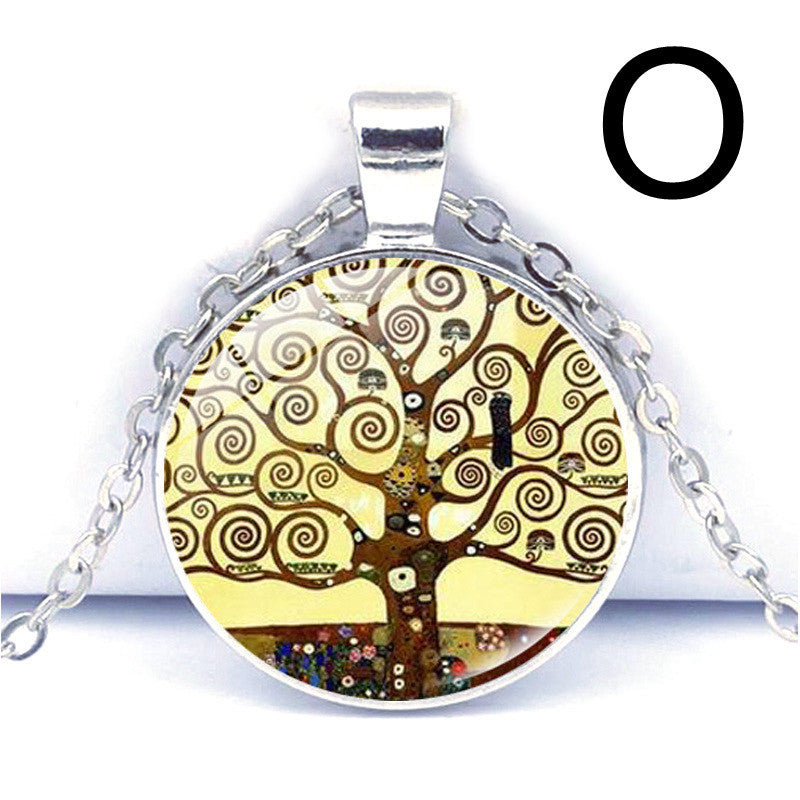 Van Gogh Star Moon Night Time Gemstone Necklace