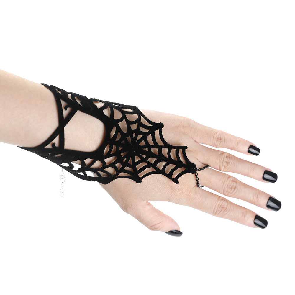 Dark Hollow Spider Web Finger Chain