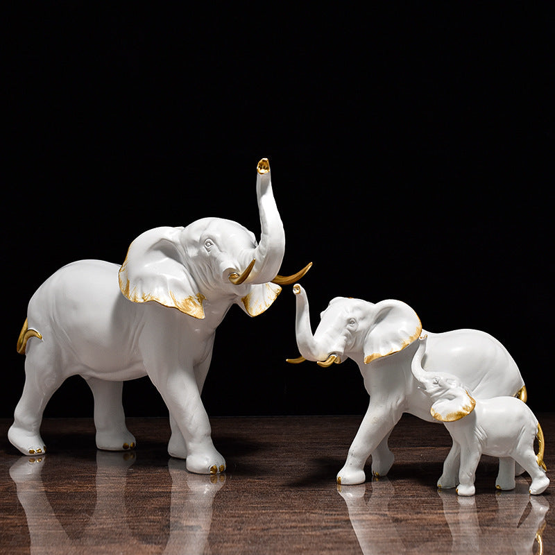 Crafted Elephant Sculptures
