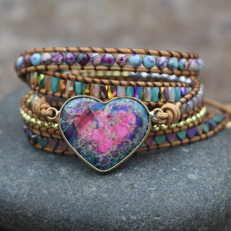 Handmade Mystical Heart Beaded Bracelet
