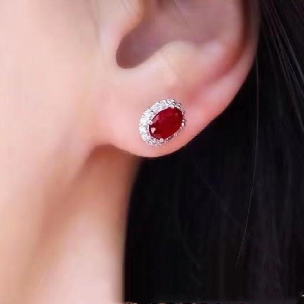 "Loved by Ruby" - Ruby Stud Earrings