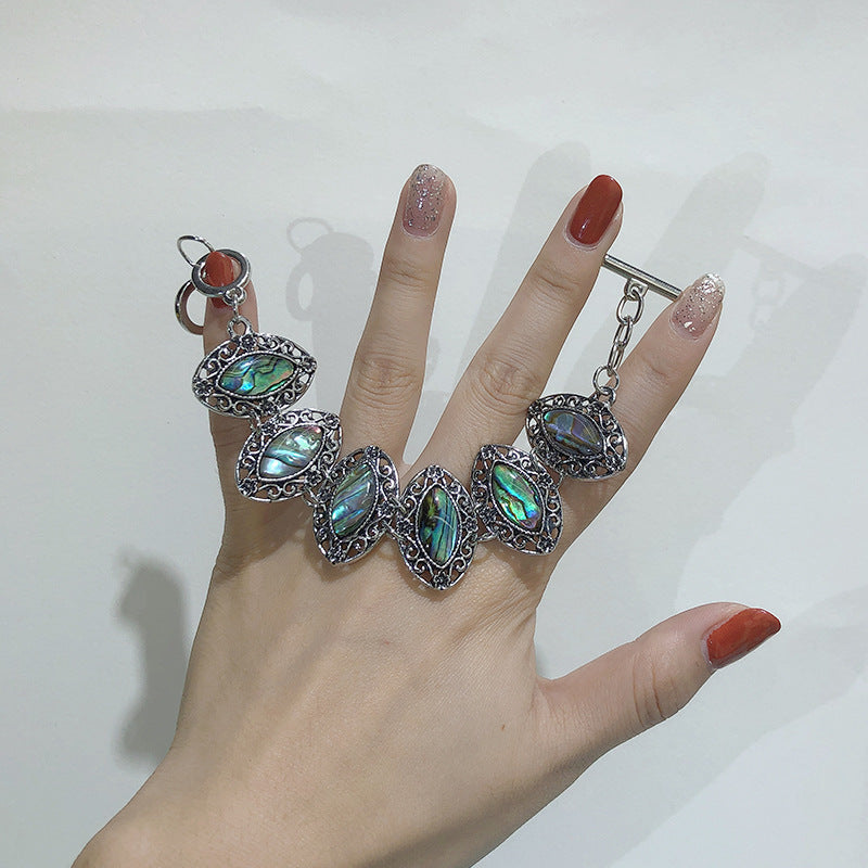 "Vintage Glam" - Oval Abalone Bracelet