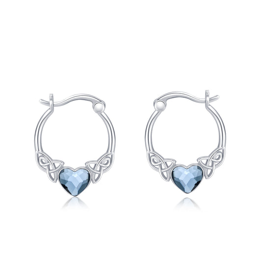 "My Love is Like Oh" - Austrian Crystal Hoop Sterling Silver Earrings