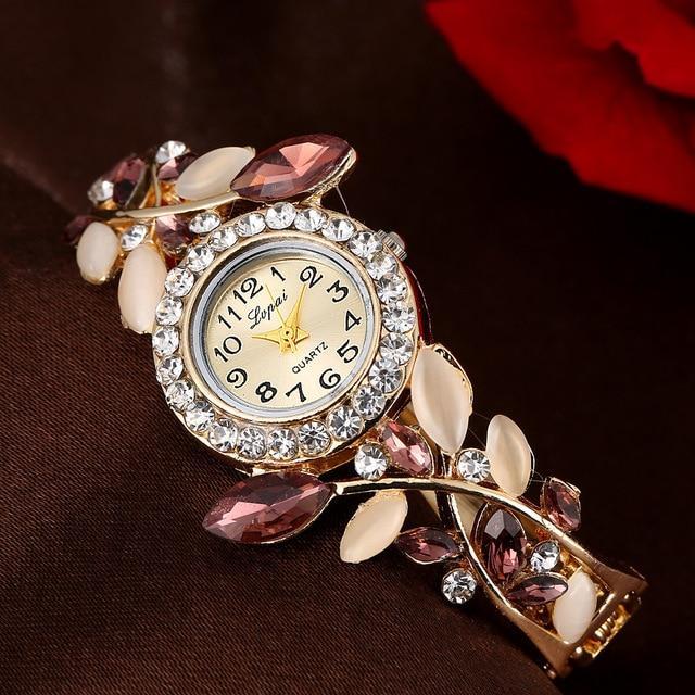 "Old Flower" - Crystal Women's Bracelet Watch