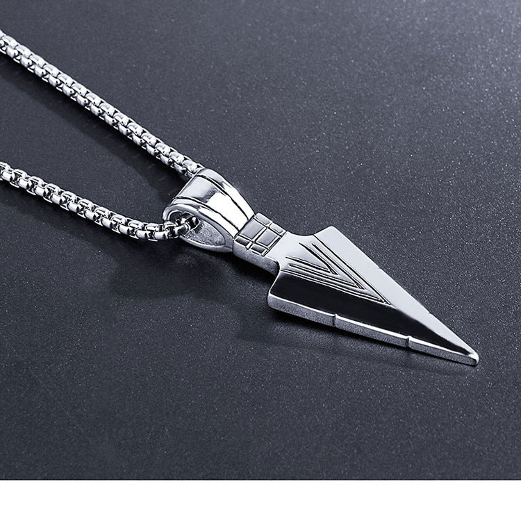 Stainless Steel Spear Pendant with Chain