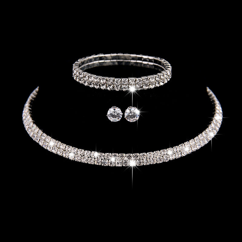 Exquisite Rhinestone Evening Jewelry Set
