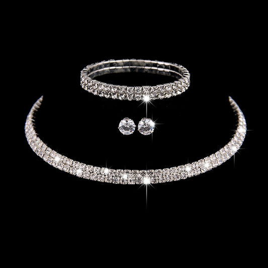 Exquisite Rhinestone Evening Jewelry Set