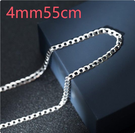 Sterling Silver Curb Collar Chain