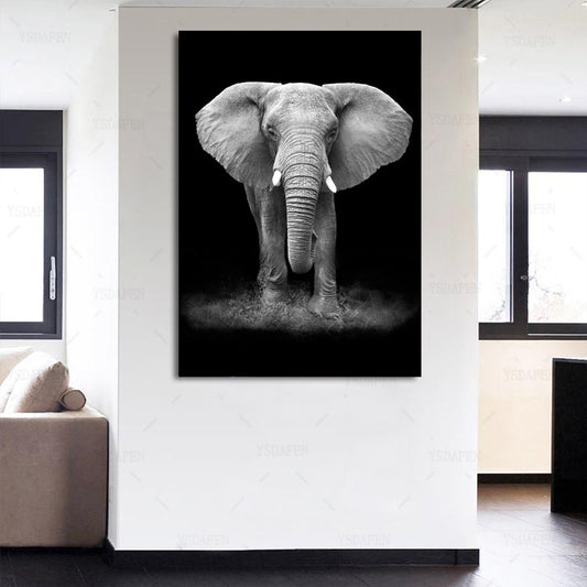 Inkjet Oil Elephant Painting - Wall Art Decor