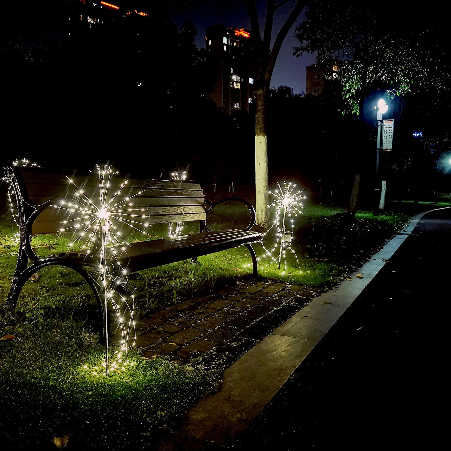 Solar Powered Firework Lights for Landscaping - Waterproof