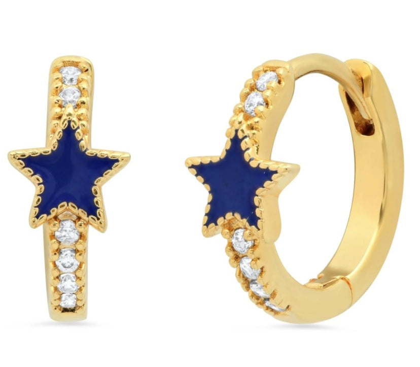 Shining Star Huggie Earrings