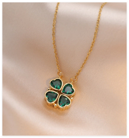 "Emerald Clover" - Necklace