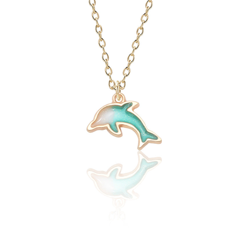 Colorful Dolphin Necklace