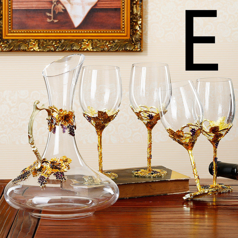 "Golden Garden" - Crystal Wine Glass Collection
