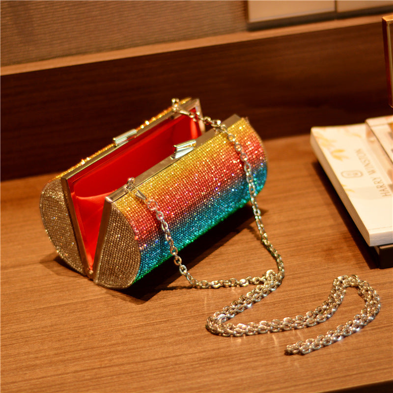 Rhinestone Rainbow Evening Bag