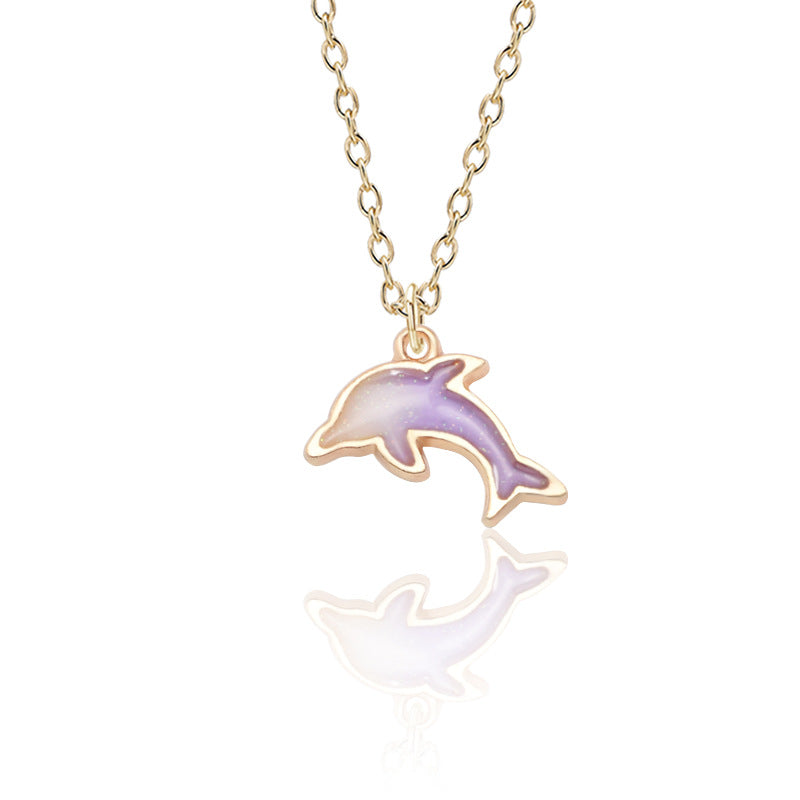 Colorful Dolphin Necklace