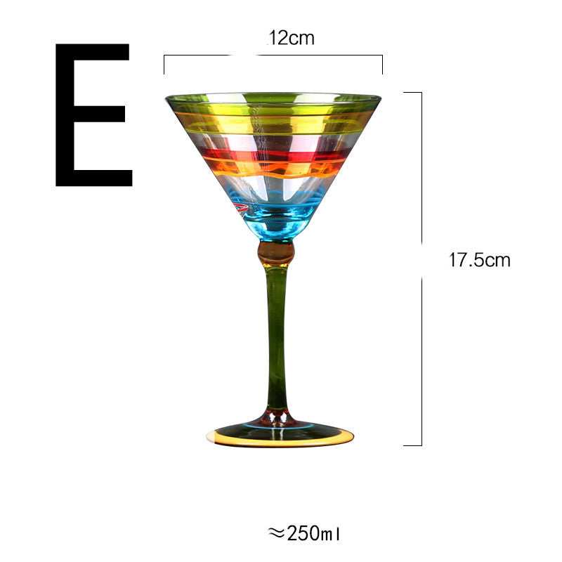 "Vibrant Buzz" - Hand-painted Wine Glass