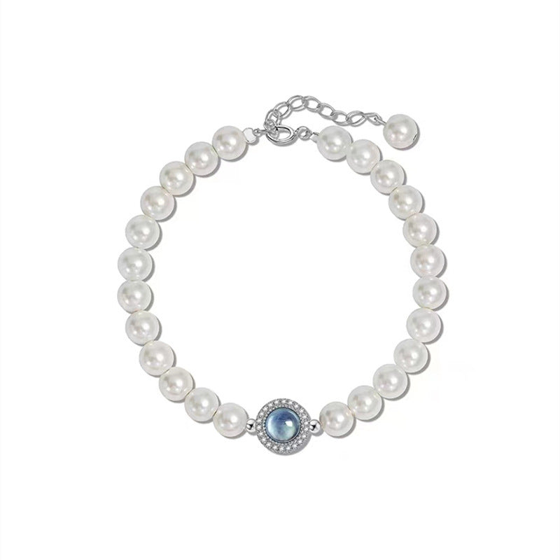 "Under the Sea" - Aquamarine Pearl Bracelet