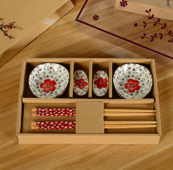 Ceramic Tableware Chopsticks Dish Gift Set