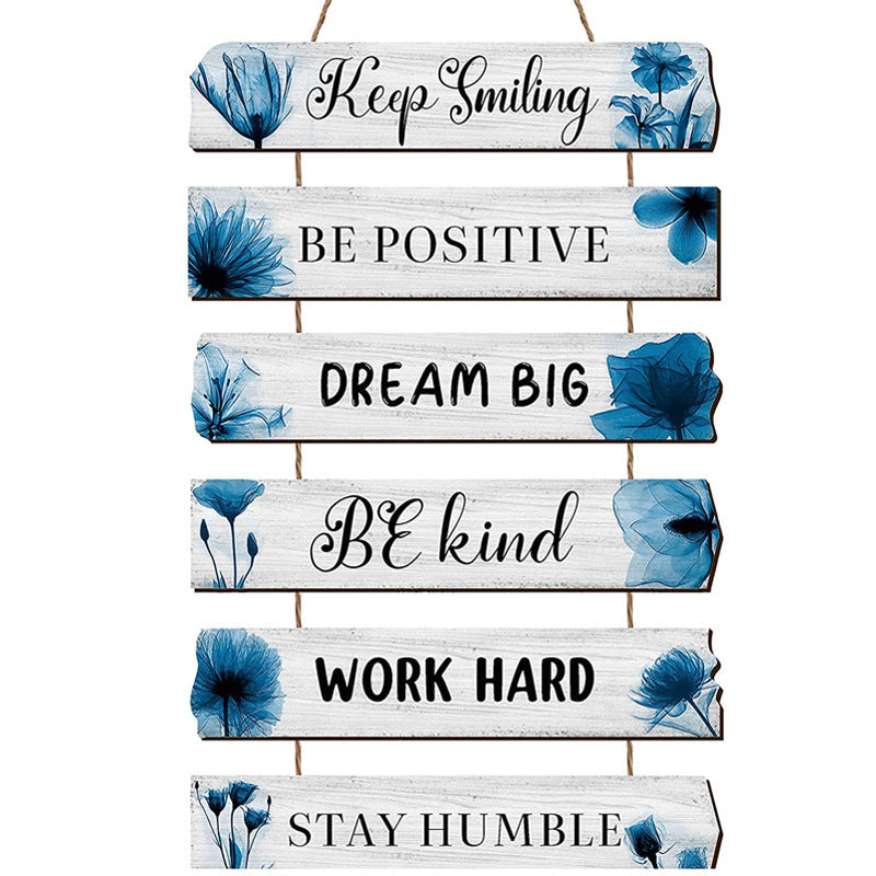 Handmade Wooden Inspirational Quotes Hanging Board