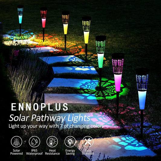 Colorful Solar Landscape Lights - Waterproof
