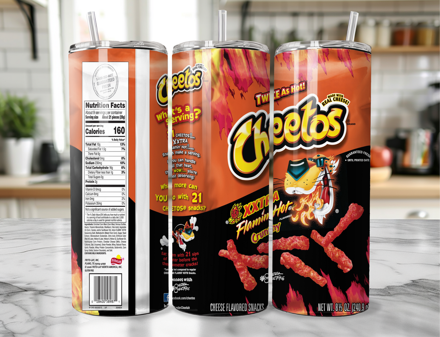 "Flamin Hot Cheetos" 20 oz. Skinny Stainless Steel Tumbler