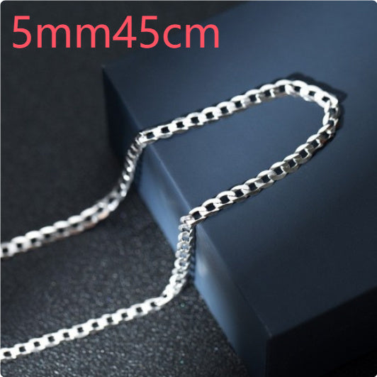 Sterling Silver Curb Collar Chain