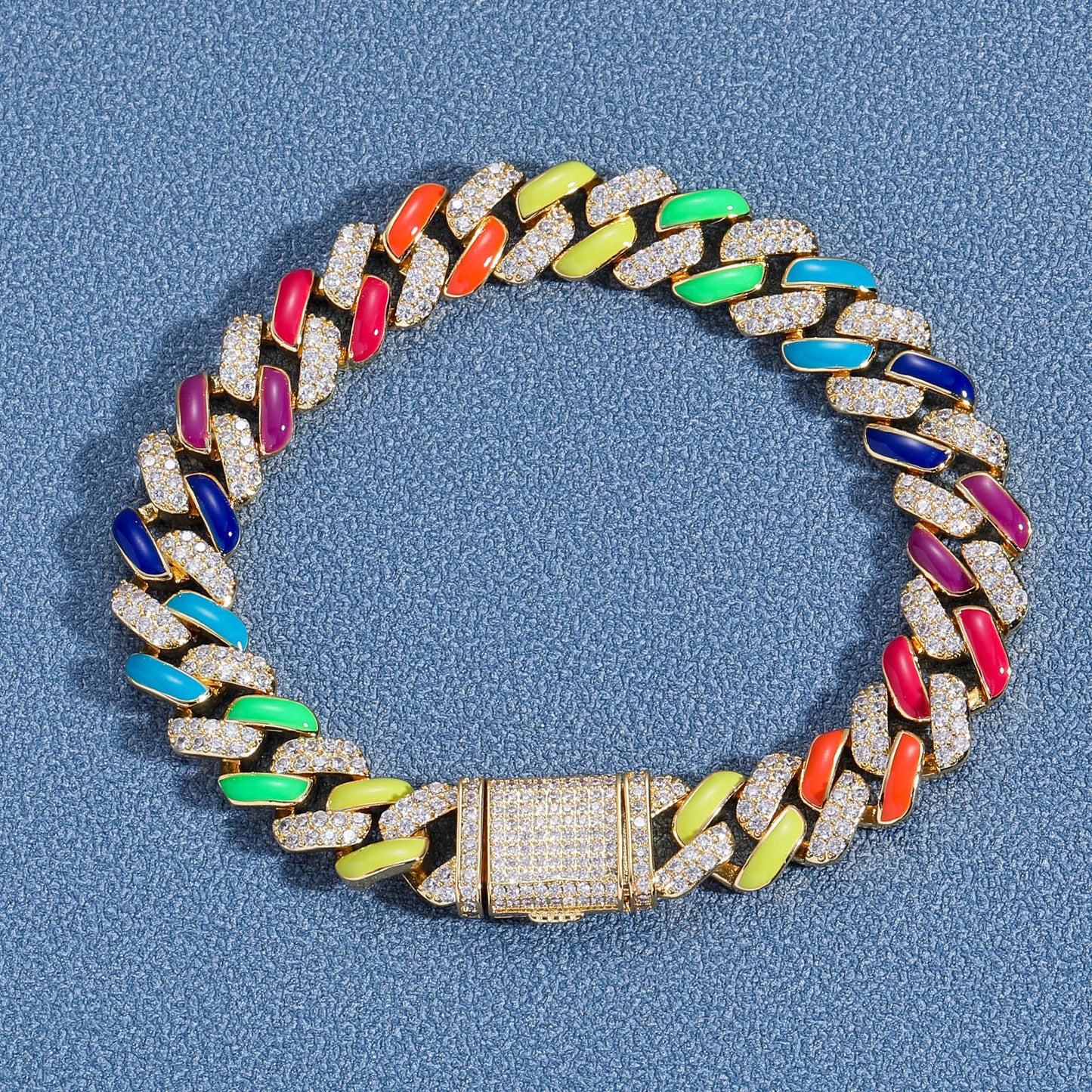 "Candy Shop" - Multicolor Cuban Chain Necklace + Bracelet
