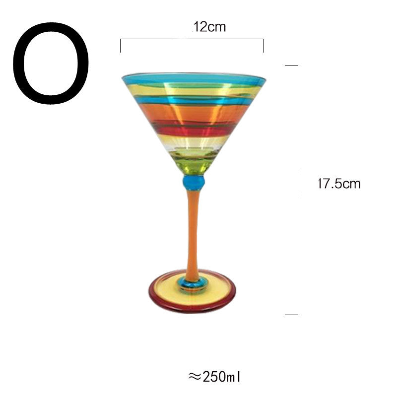 "Vibrant Buzz" - Hand-painted Wine Glass