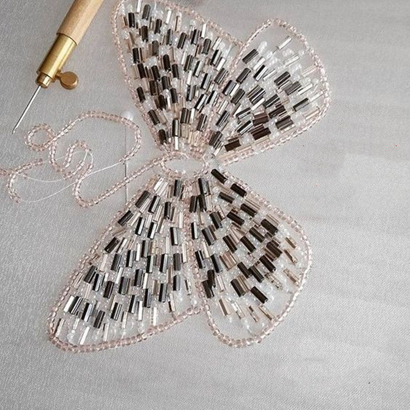 DIY French Embroidery Crochet with String Sequins