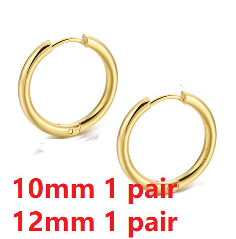 Small Hoop Titanium Steel Earrings