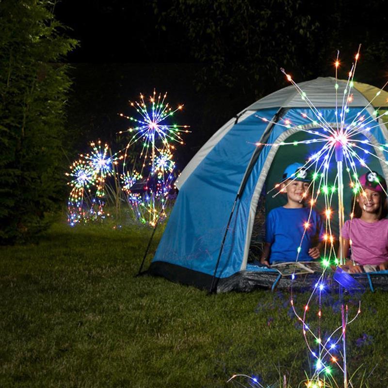 Solar Powered Firework Lights for Landscaping - Waterproof
