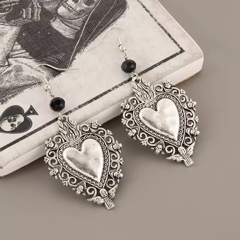 Retro Punk Love Style Earrings