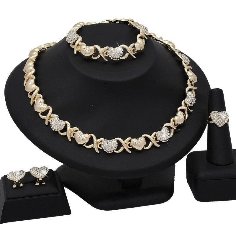 "Golden Hearted" -  18K Gold Heart-shaped Jewelry Set