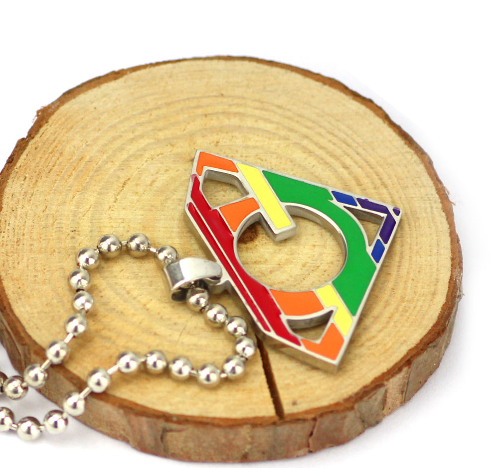 "Super Rainbow" - Geometric Unisex Pendant Necklace