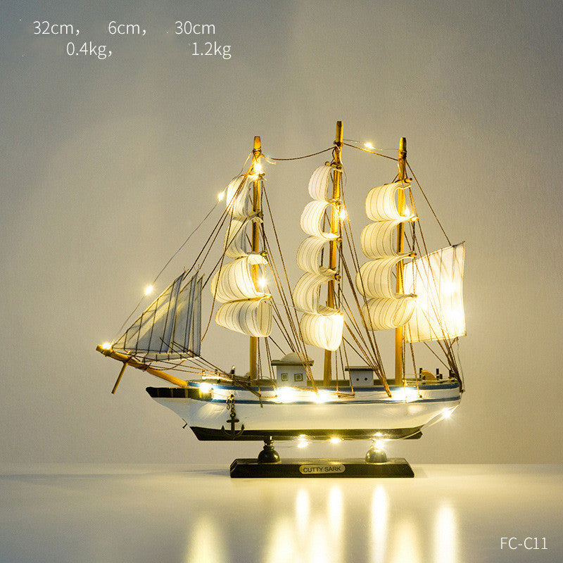 Crafted Ship Figurines for Home Decor