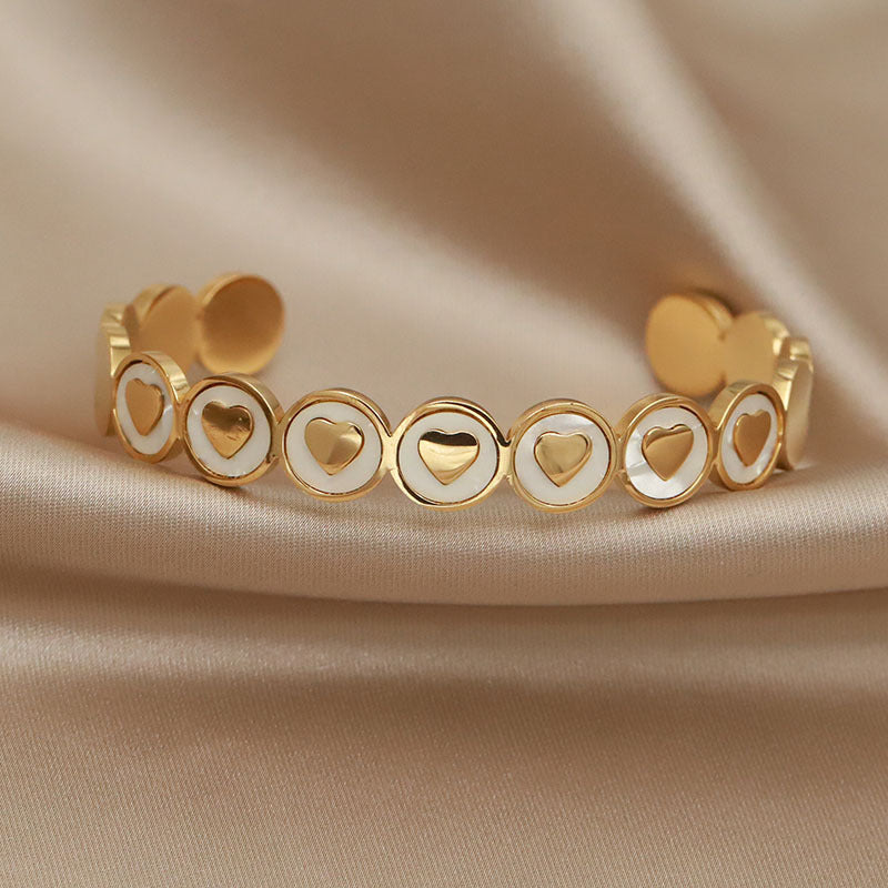 Love Heart Adjustable Opening Bracelet