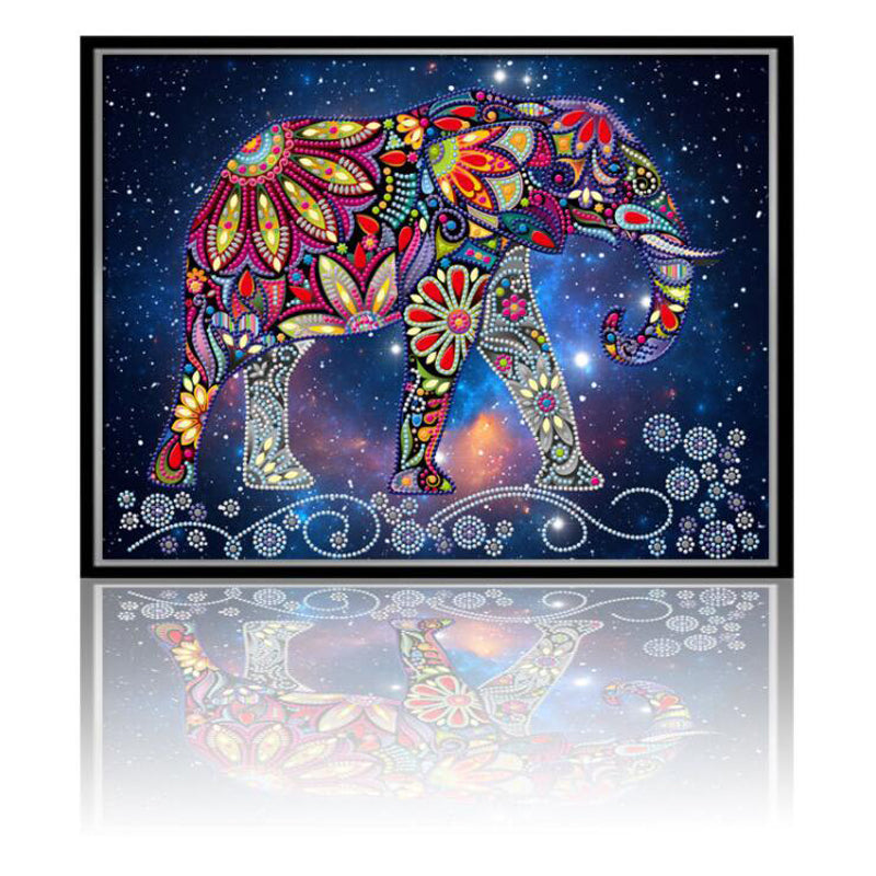 DIY Diamond Elephant Walk Painting