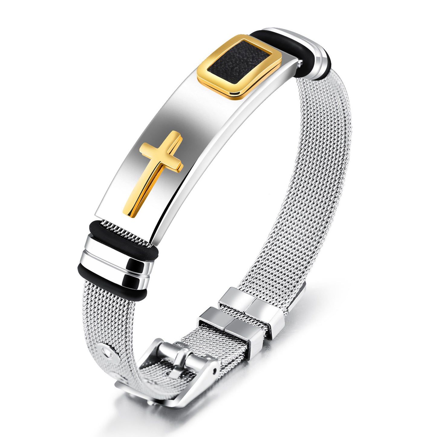 Titanium Steel Cross Bracelet