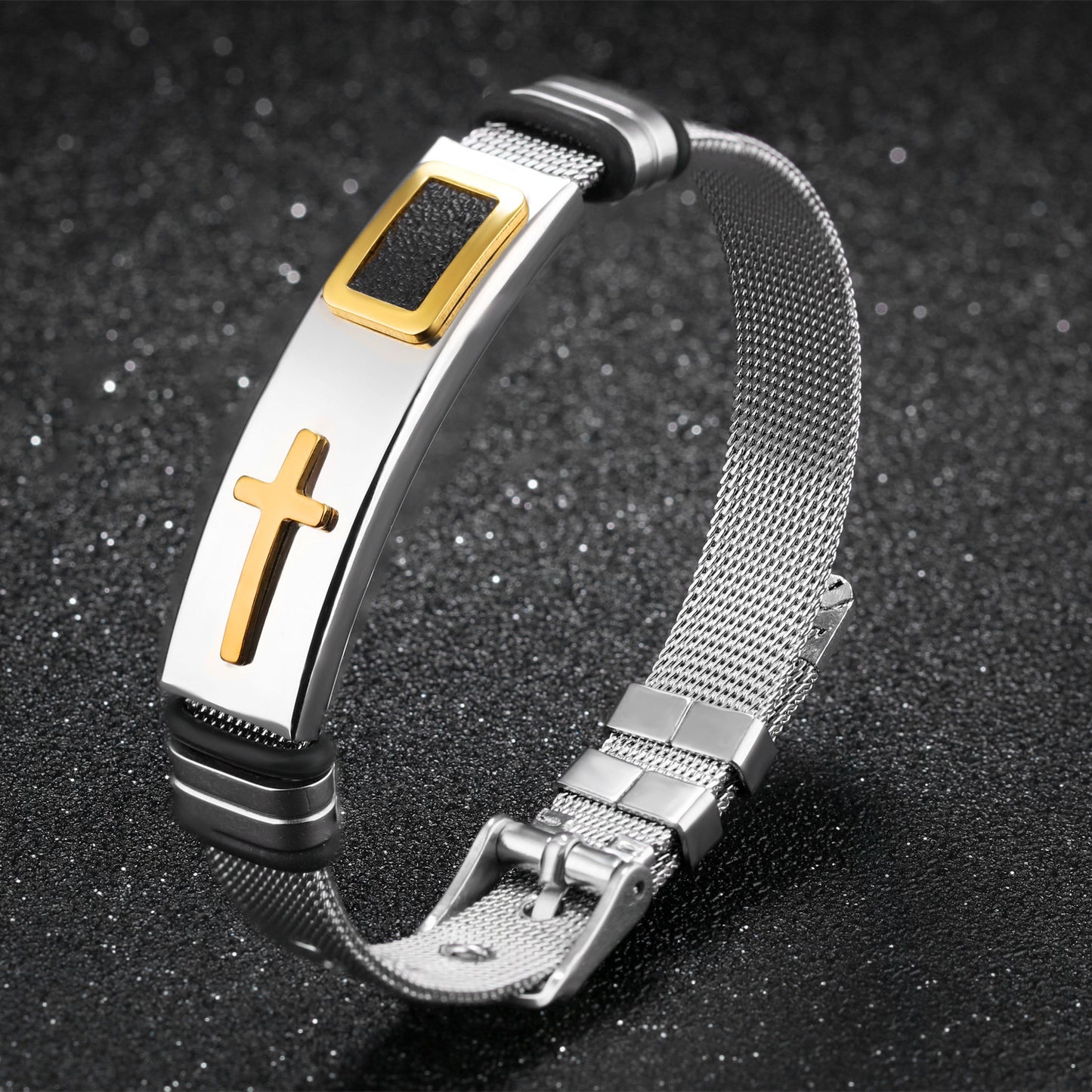 Titanium Steel Cross Bracelet