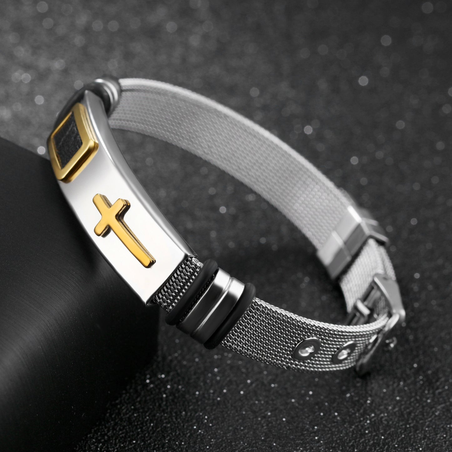 Titanium Steel Cross Bracelet