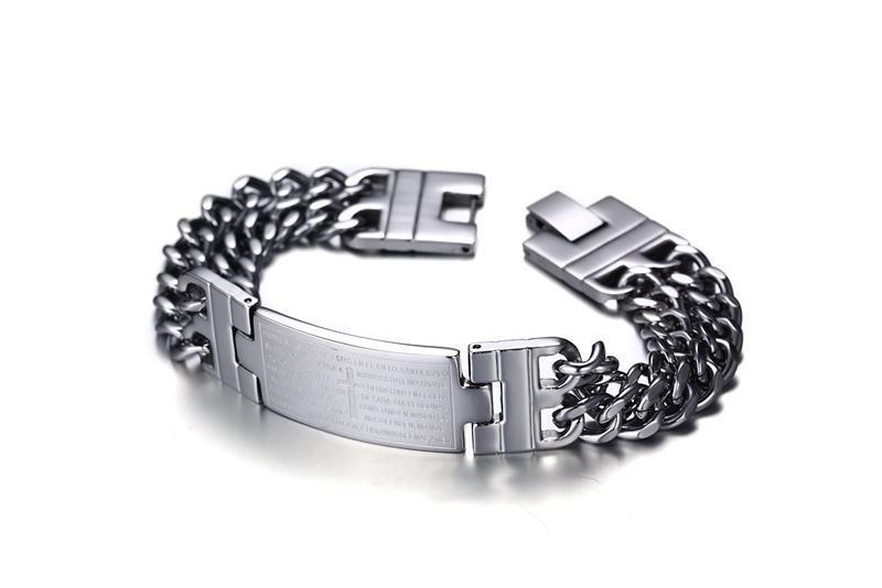 Bible Scripture Titanium Steel Bracelet