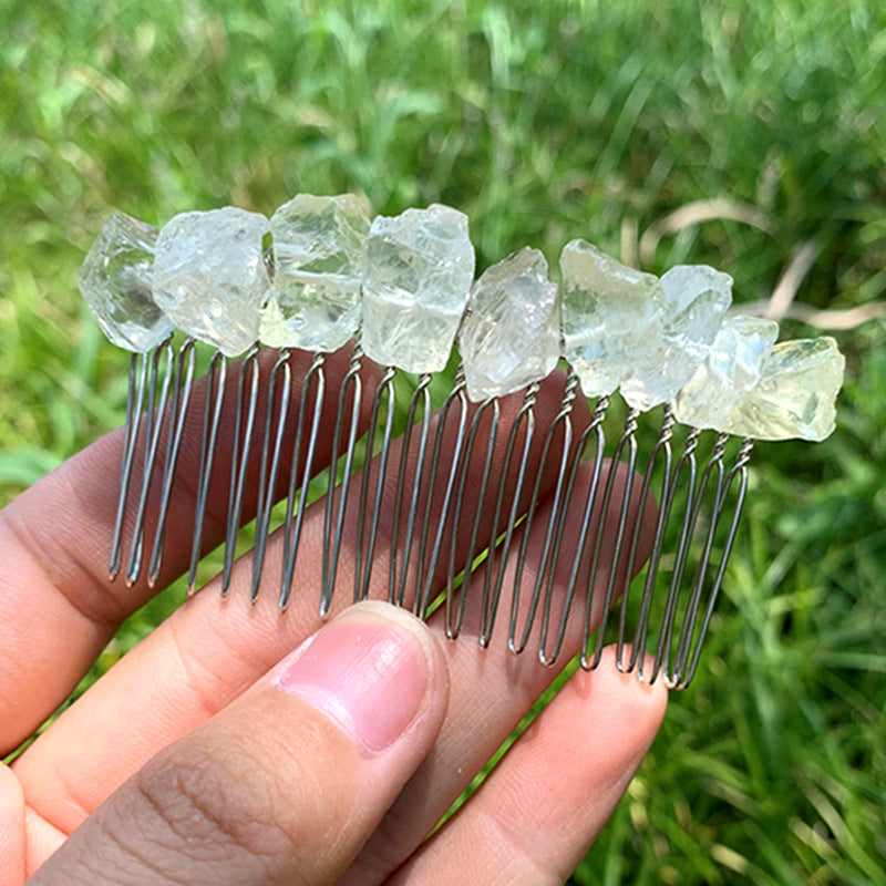 Natural Crystal Haircomb