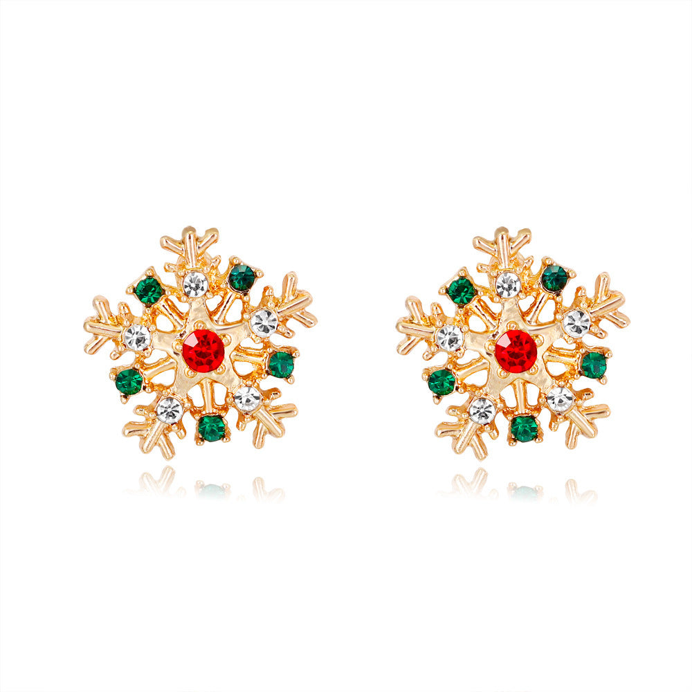 "Dazzling Snowflake" - Alloy Earrings