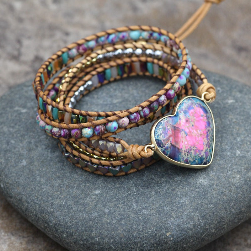 Handmade Mystical Heart Beaded Bracelet