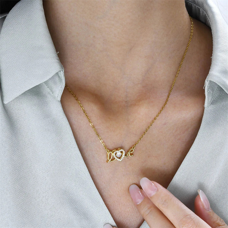 "Love is Gold" - Titanium Steel Necklace