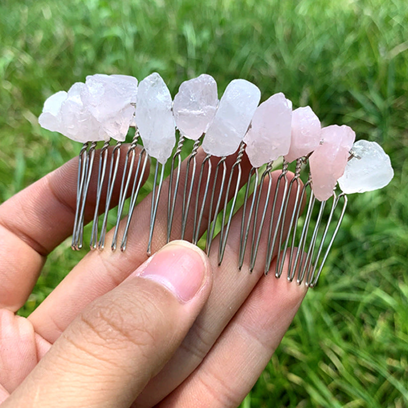 Natural Crystal Haircomb