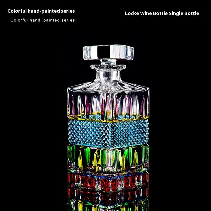 "Whisk of Art" - Handcrafted Crystal Wine Whiskey  Decanter