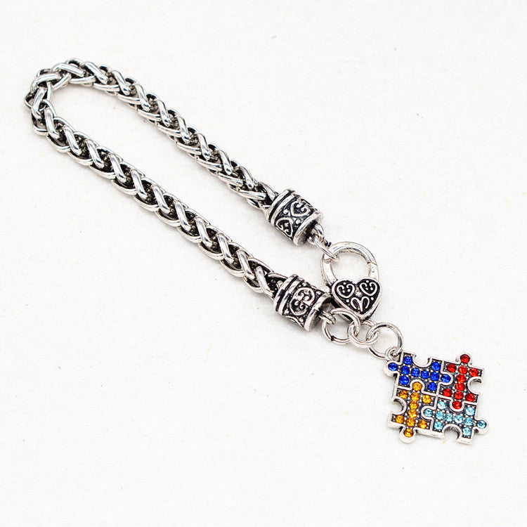 Diamond Puzzle Autism Bracelet